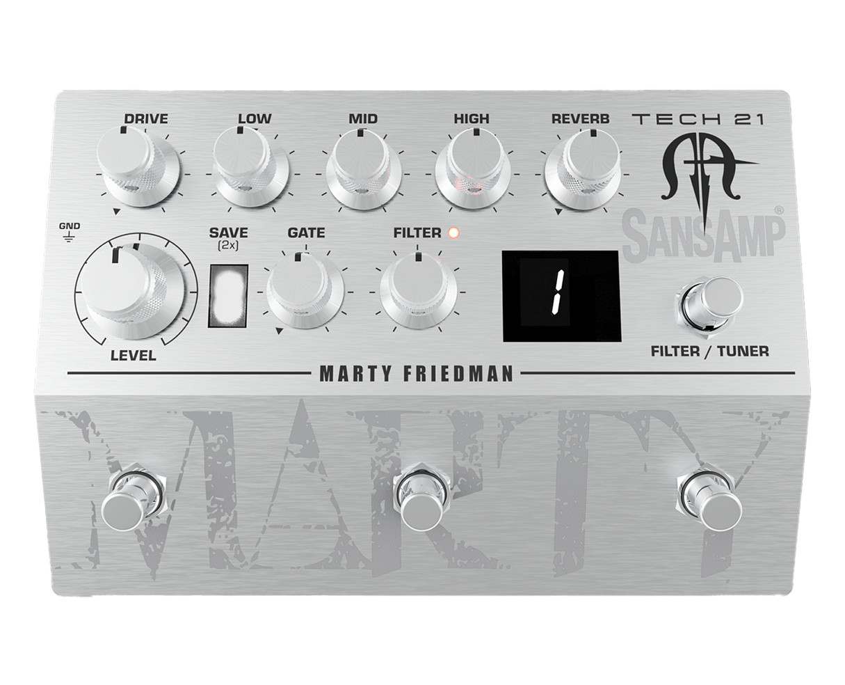 Tech 21 Marty Friedman Signature SansAmp Guitar Pre-Amp Pedal - Open Box