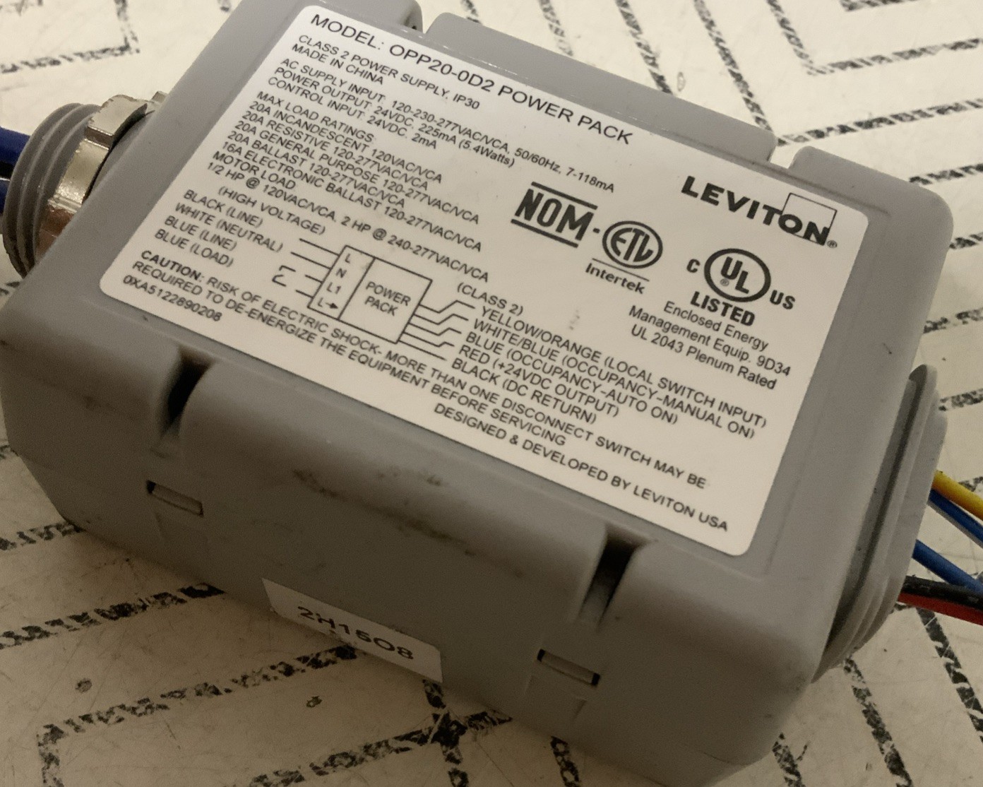 ➿ Leviton OPP20-D2 Power Pack 24VDC, Gray