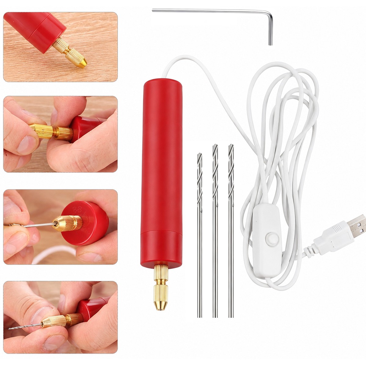 Micro Handheld Drill Bits, 0.7-1.2Mm Mini Electric Resin Drill Set for Casting R