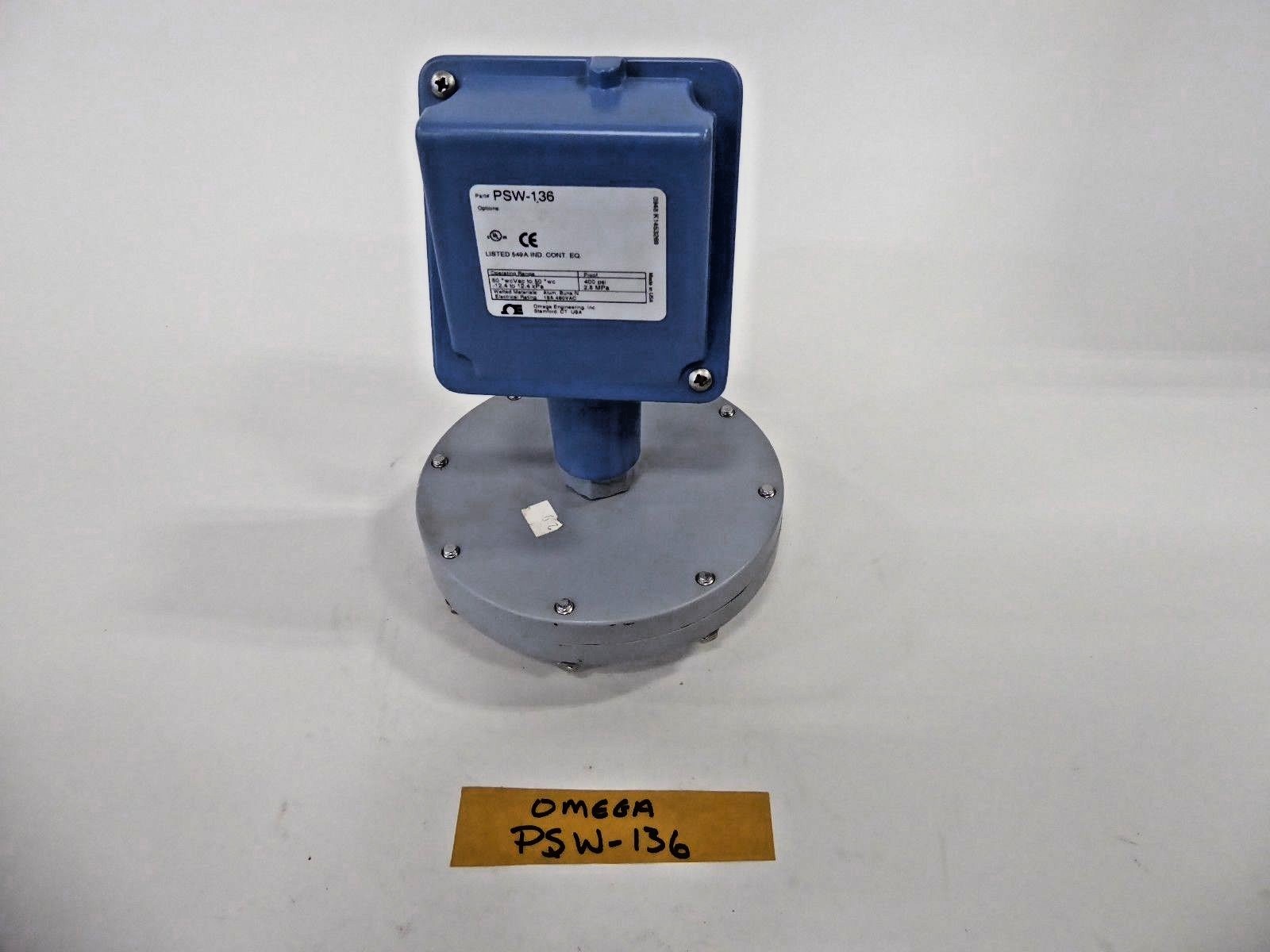 Omega Engineering PSW136 Pressure Switch 400 PSI 50" WCVAC to 50" WC