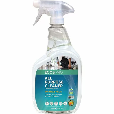 Ecos Pro Pl9706/6 All Purpose Cleaner, Trigger Spray Bottle, 32 Oz, Orange, 6 Pk