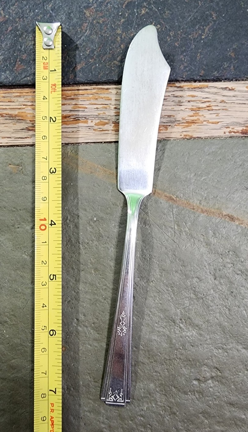 ART DECO c1933 LADY GRACE 👵 SILVERPLATED MASTER BUTTER 🧈 😋 KNIVE