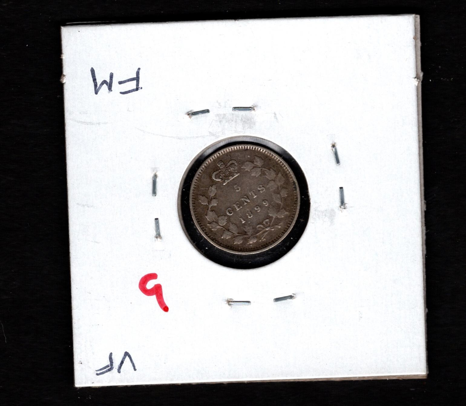 1899- Canada- Victoria Five Cents