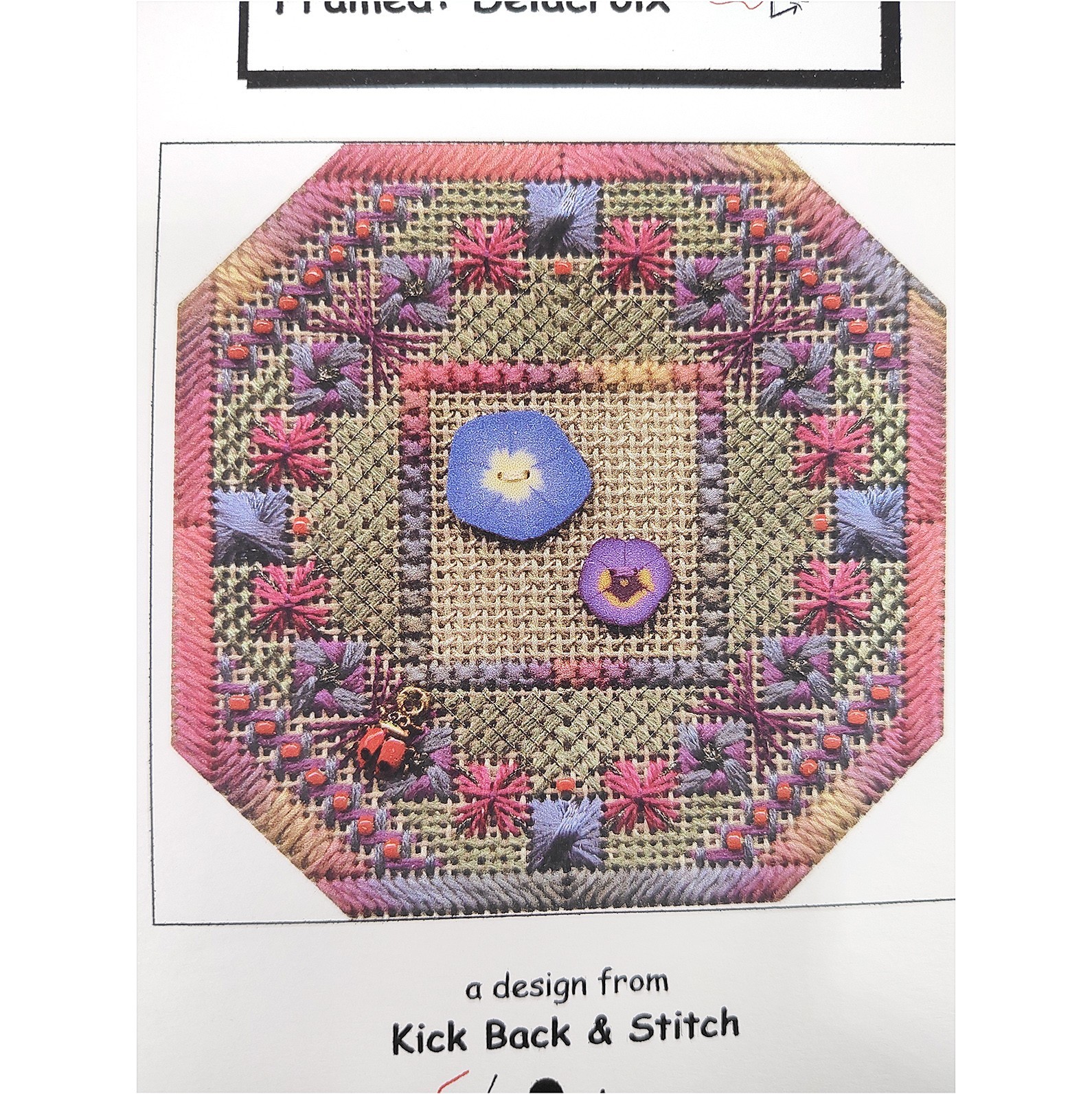 Delacroix Needlepoint Pattern '03 Gifford Kick Back & Stitch Geometric Booklet