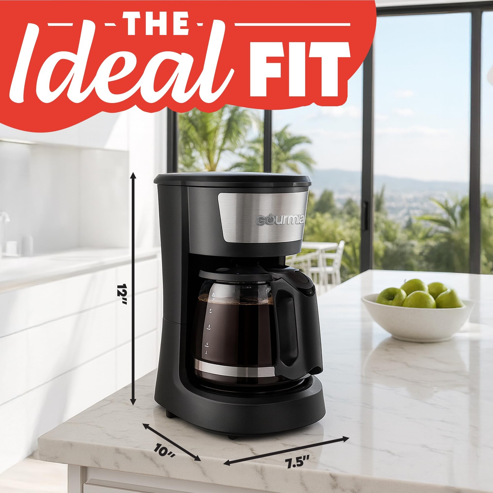 12 Cup Coffee Maker set One-Touch Programmable Machine Stainless