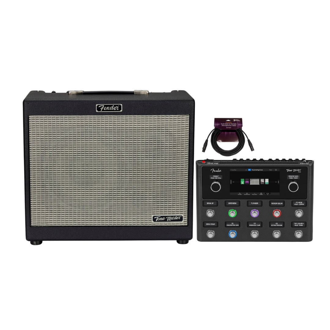 Fender Tone Master Pro Multi Effects Guitar Pedal Workstation Cable Bundle PRO