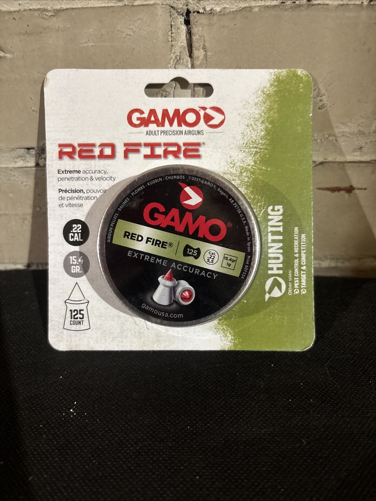Gamo 632270454 Red Fire Extreme Accuracy Hunting Pellets, .22 Caliber, 125 Count