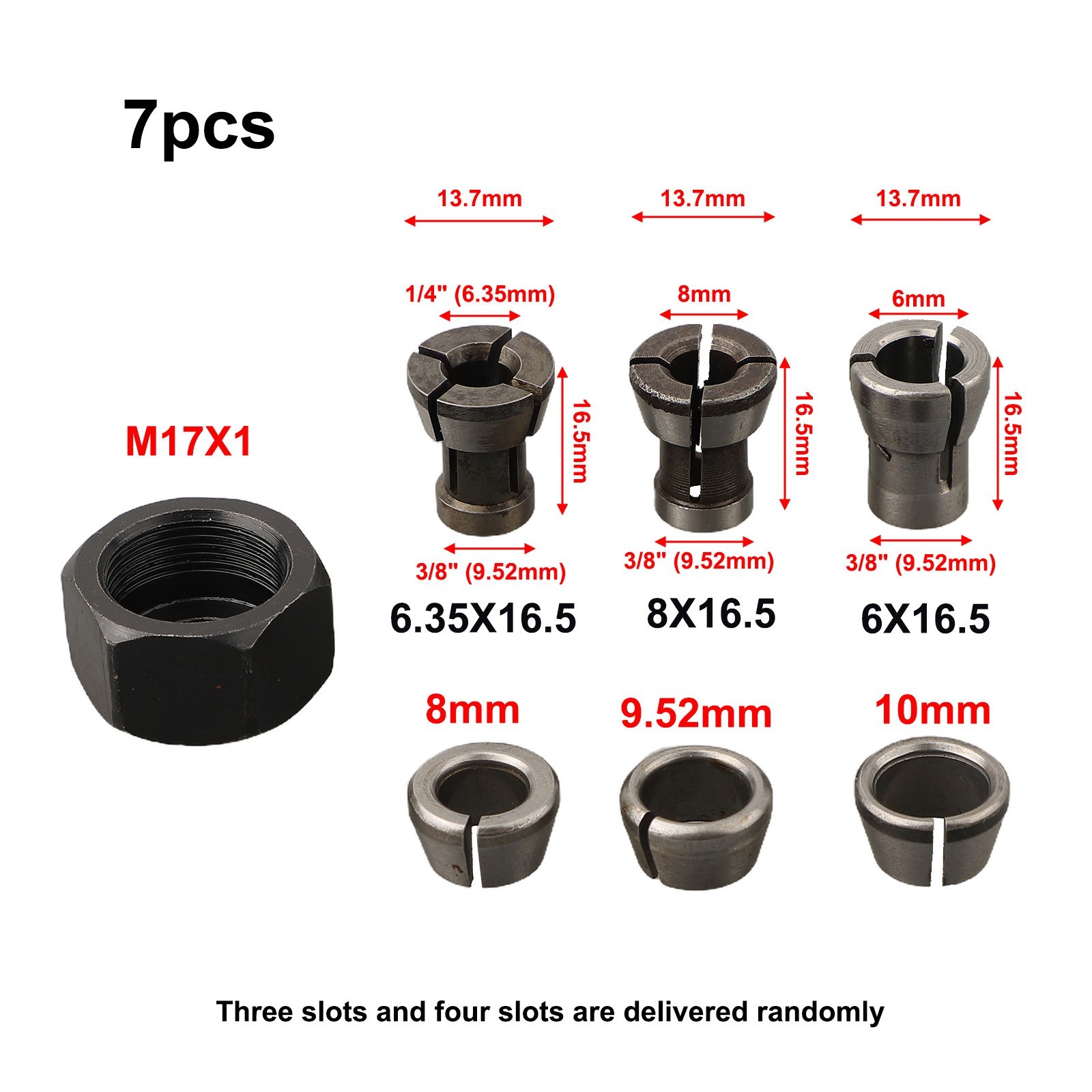 Carbide Split Bushing Collet Chuck Adapter Set for Multi Tool Suitability