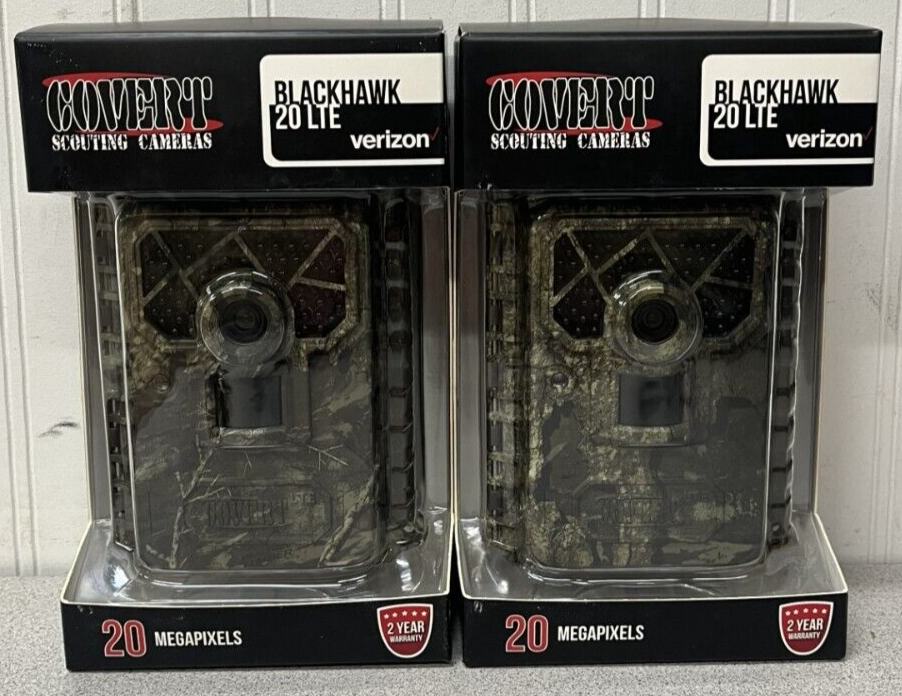 2 pack of COVERT Blackhawk 20 LTE Trail Camera CC5724