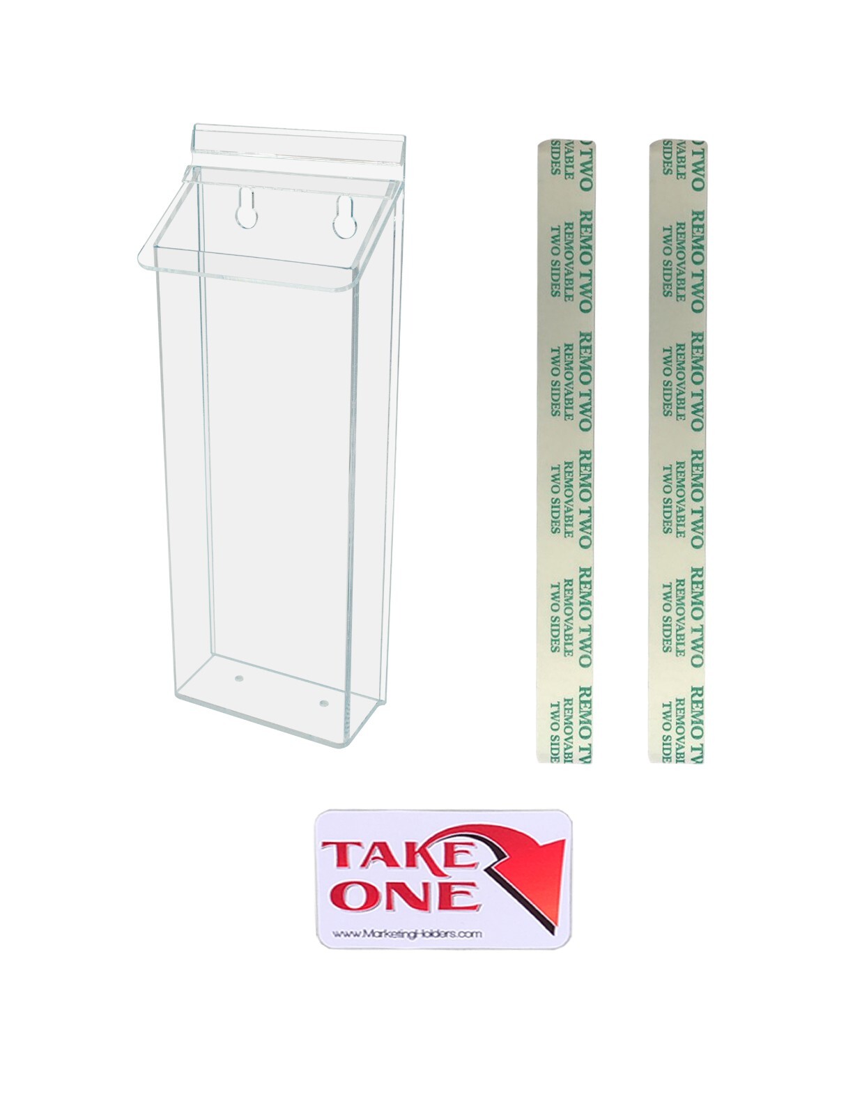 4"W x 11"H Outdoor Trifold Menu Holder Wall Brochure Box with Lid
