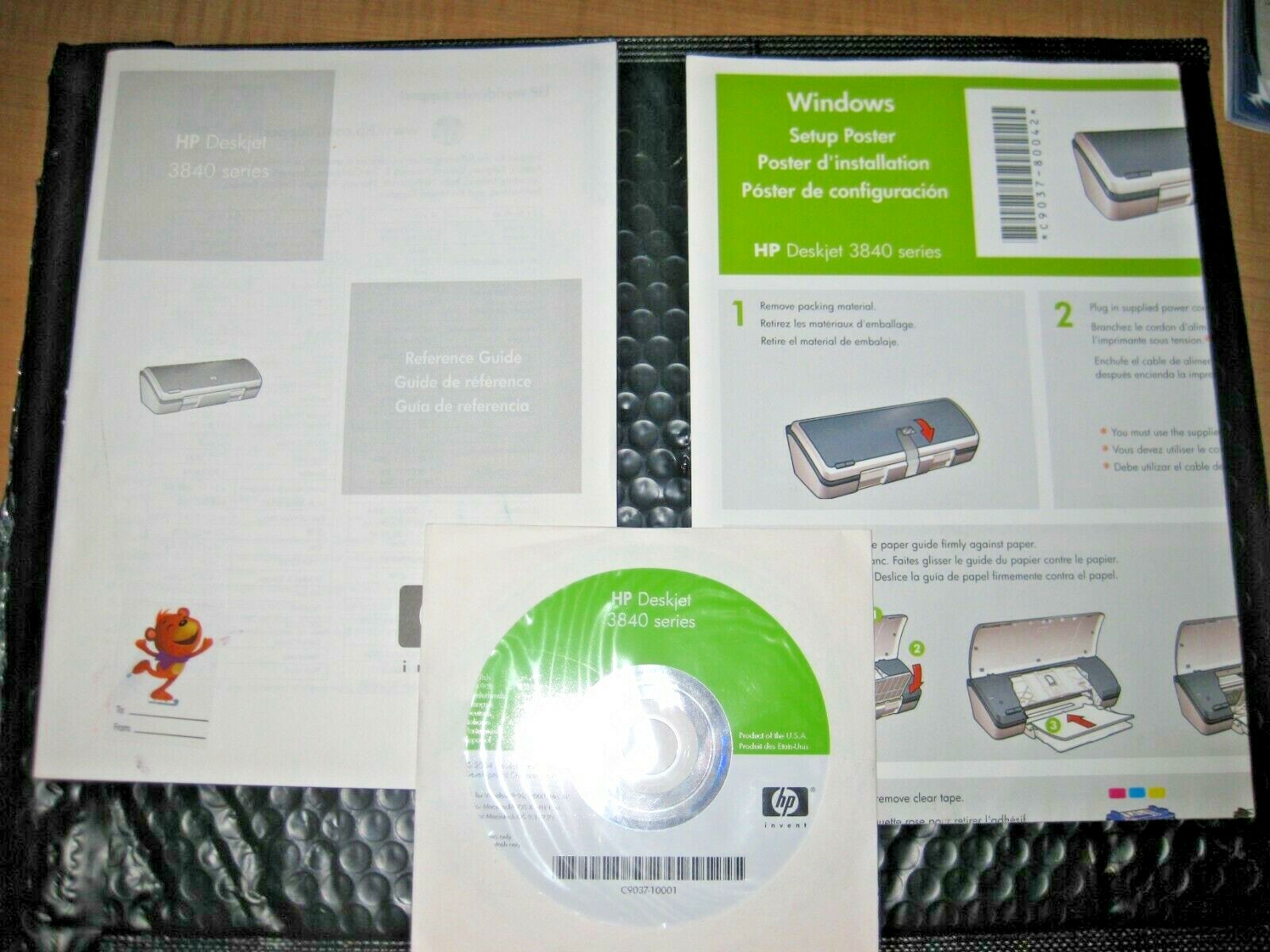 HP Deskjet 3840 Series Book, Windows Setup Poster and Installation CD