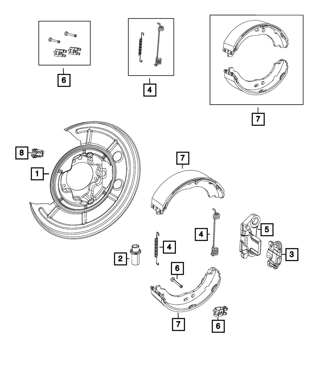 Genuine Mopar Parking Brake Link And Lever Assembly 68095418AA