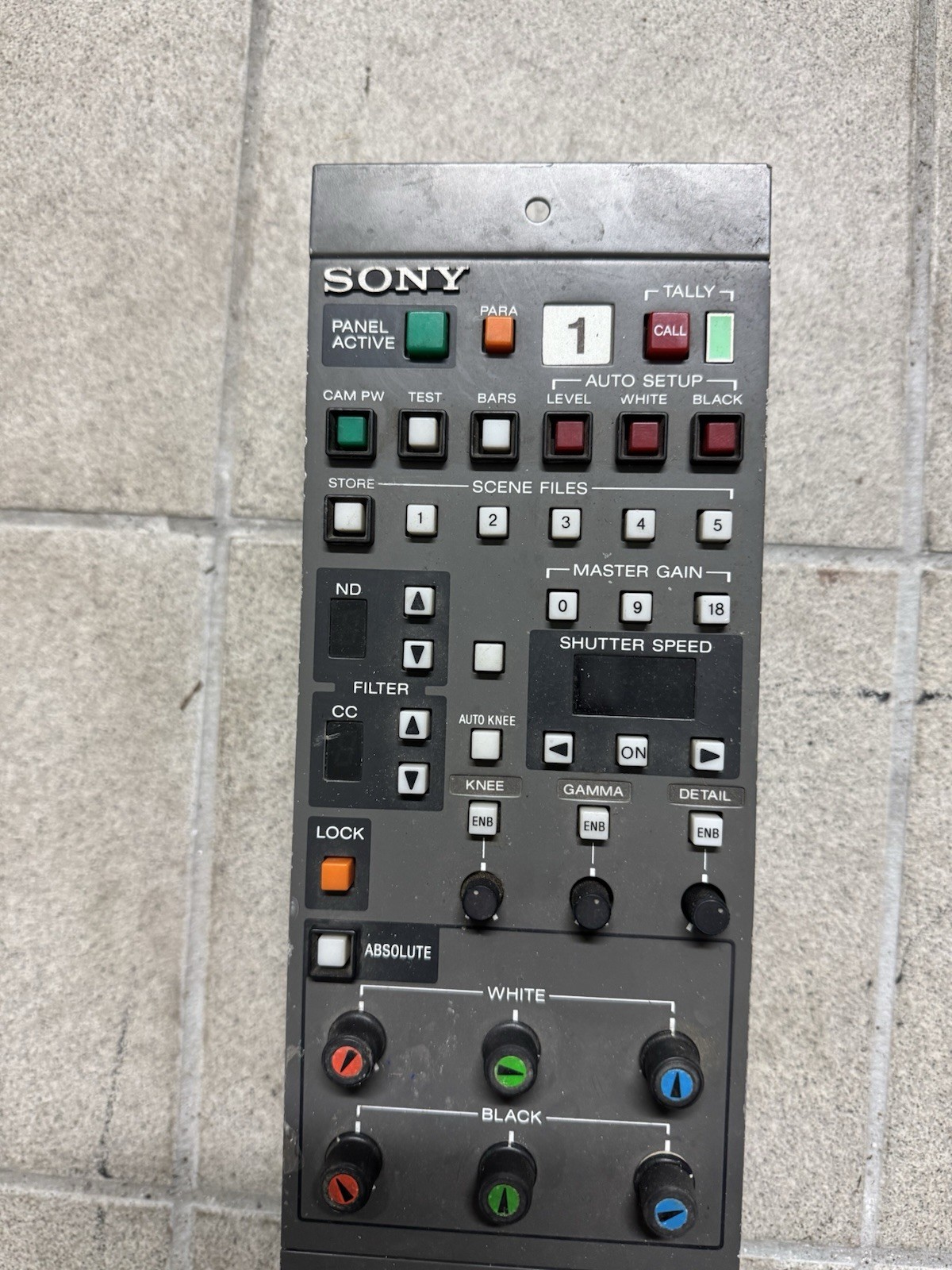 Remote Control Panel (RCP) for Sony Camera System