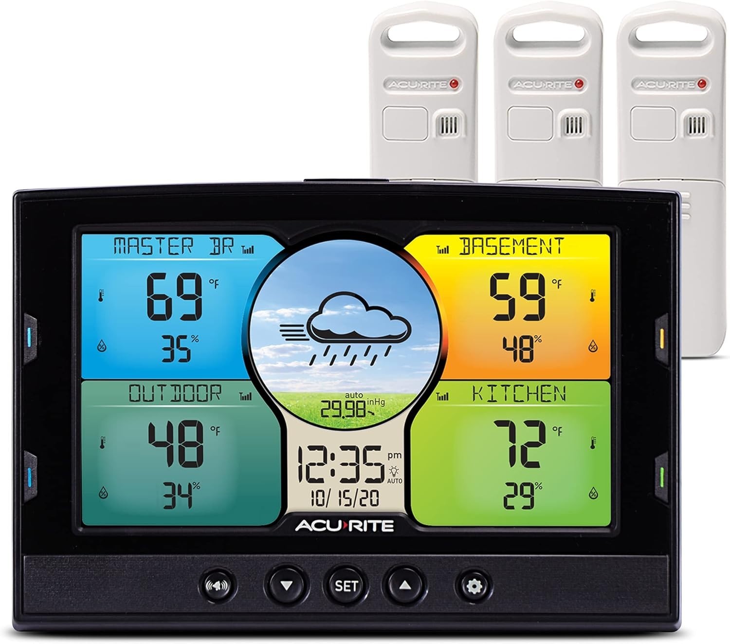 New AcuRite 02082M Home Weather Station With 3 Sensors Amazing! Acu-Rite