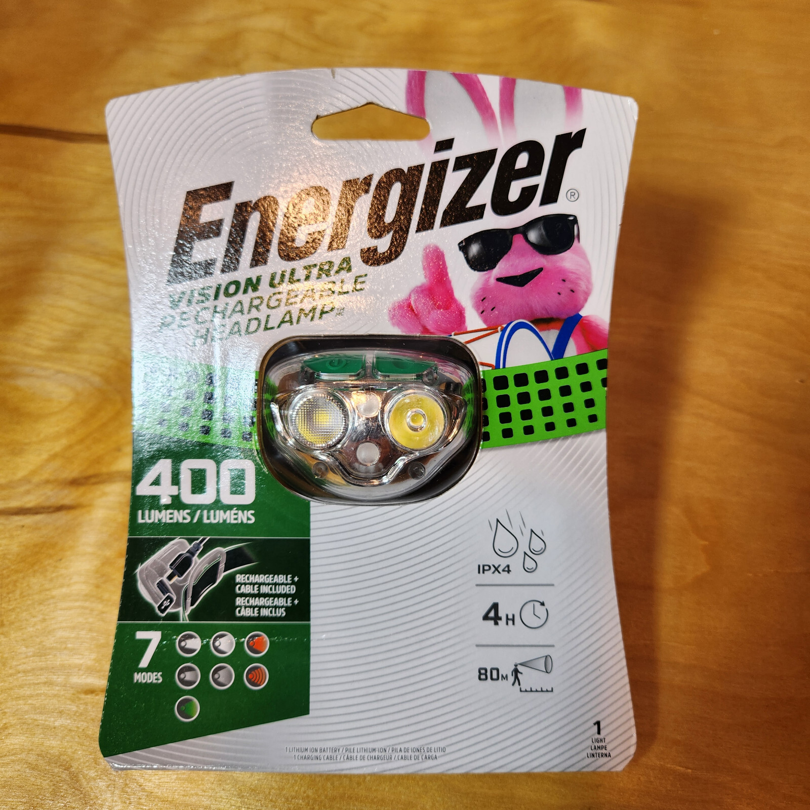 Energizer Rechargeable LED Headlamp Vision Ultra HD - 400 Lumens - 7 Light Modes