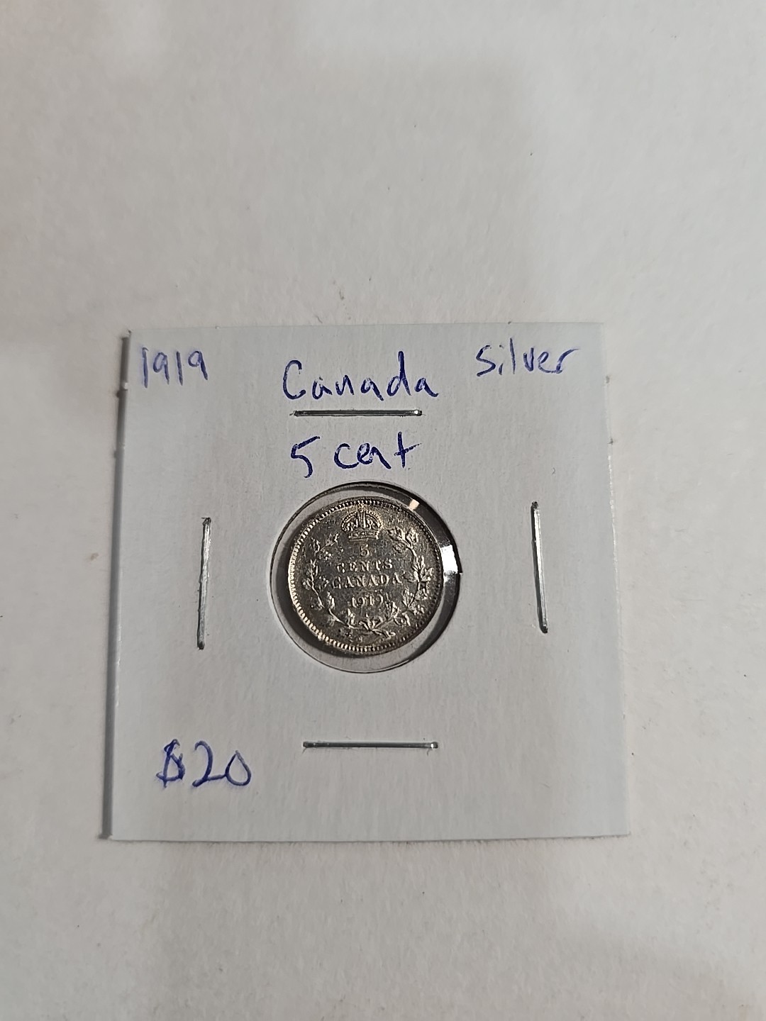 1919 Canada 5 Cent Silver
