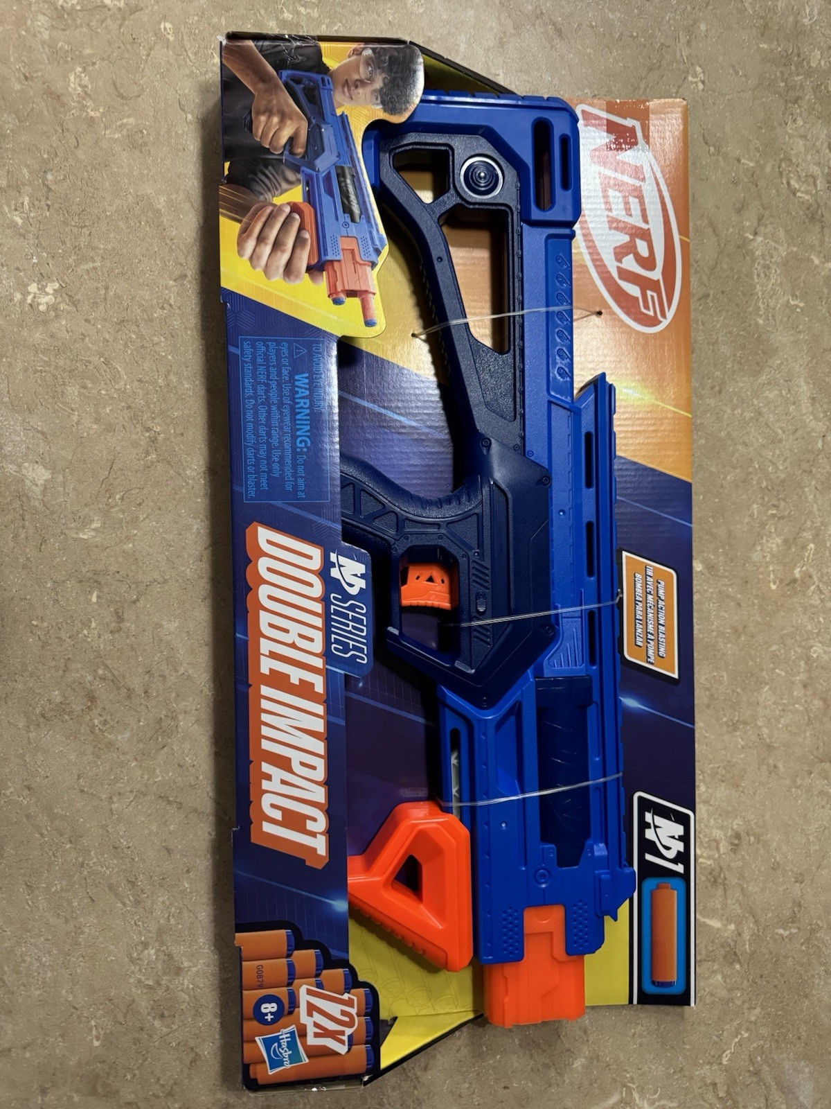 Hasbro Nerf N Series Double Impact Blaster compatible with the N Series includes