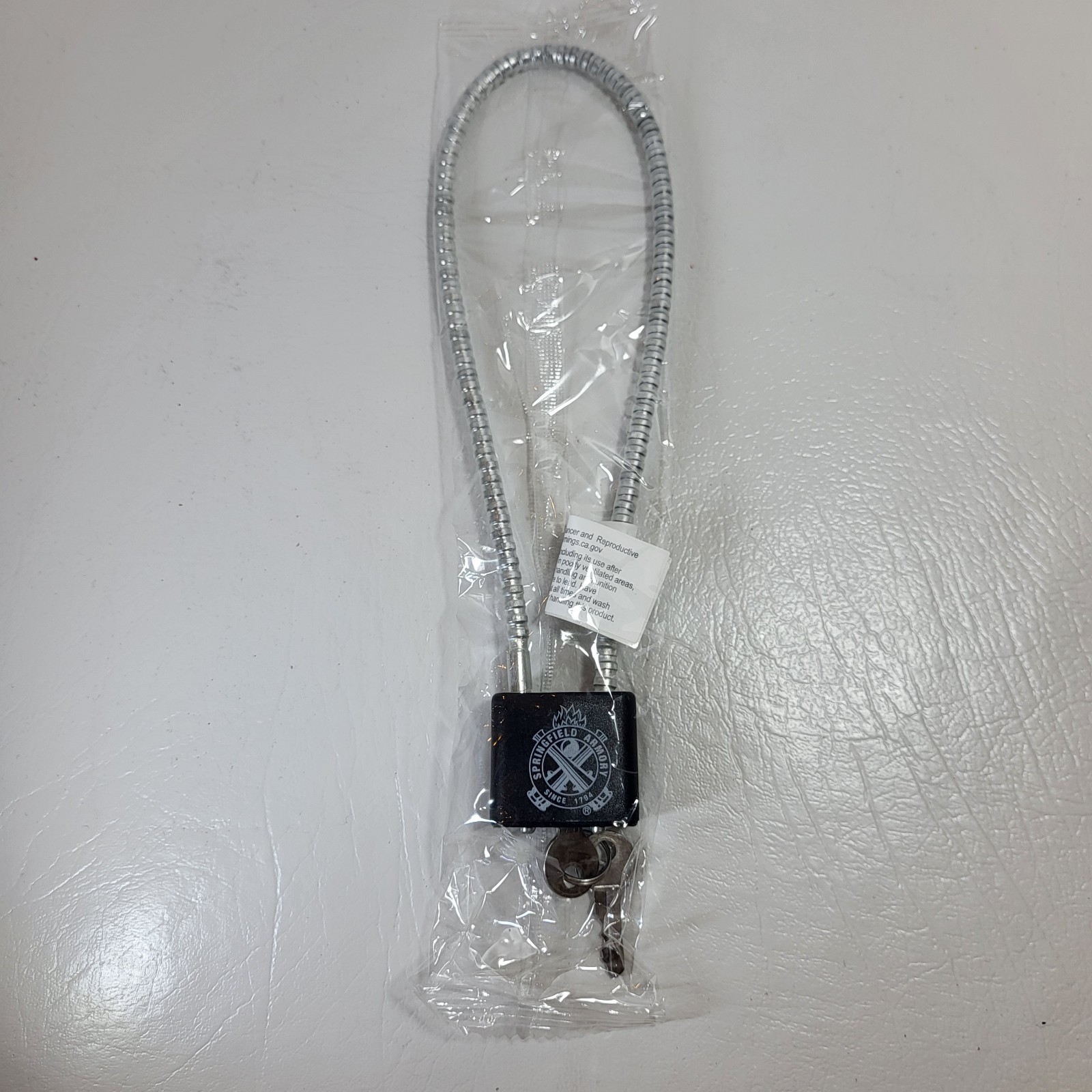 Springfield Armory 15” Cable LOCK Black Silver Security Keyed 2 Keys NEW NIP