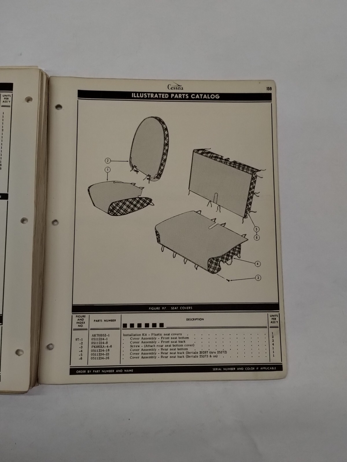 Cessna Model 170B Parts Catalog September 1, 1956-Original