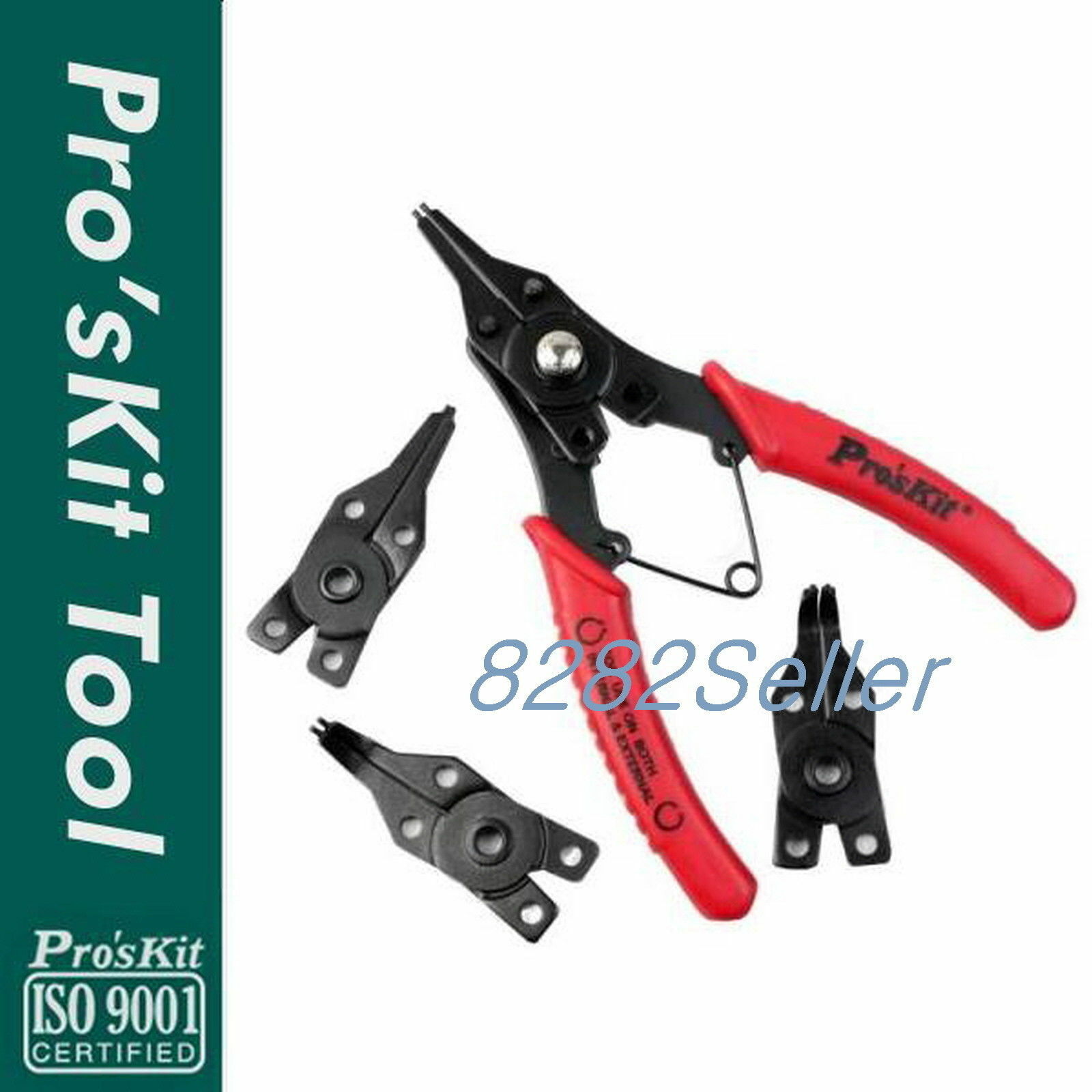 Proskit 8PK-249 Snap Ring Plier Set (155mm) Set comes with 180°x90°x45°x3pcs