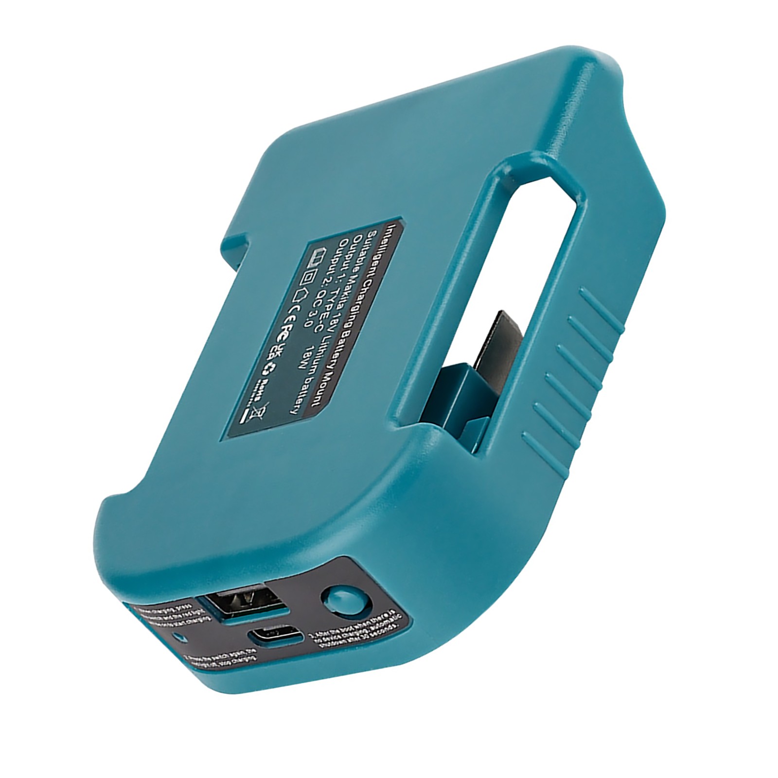 Belt Buckle QC3.0 USB Type-C Charger Adapter for Makita 18V Li-ion Battery qw