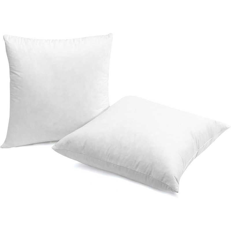 Luxury Goose Down Feather Pillow Inserts Double Layered Soft 26x26 2 Pack New