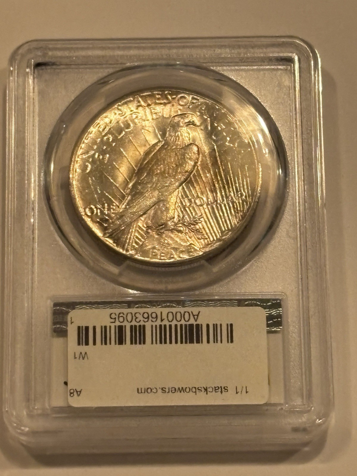 1927 Silver Peace Dollar $1 PCGS MS63