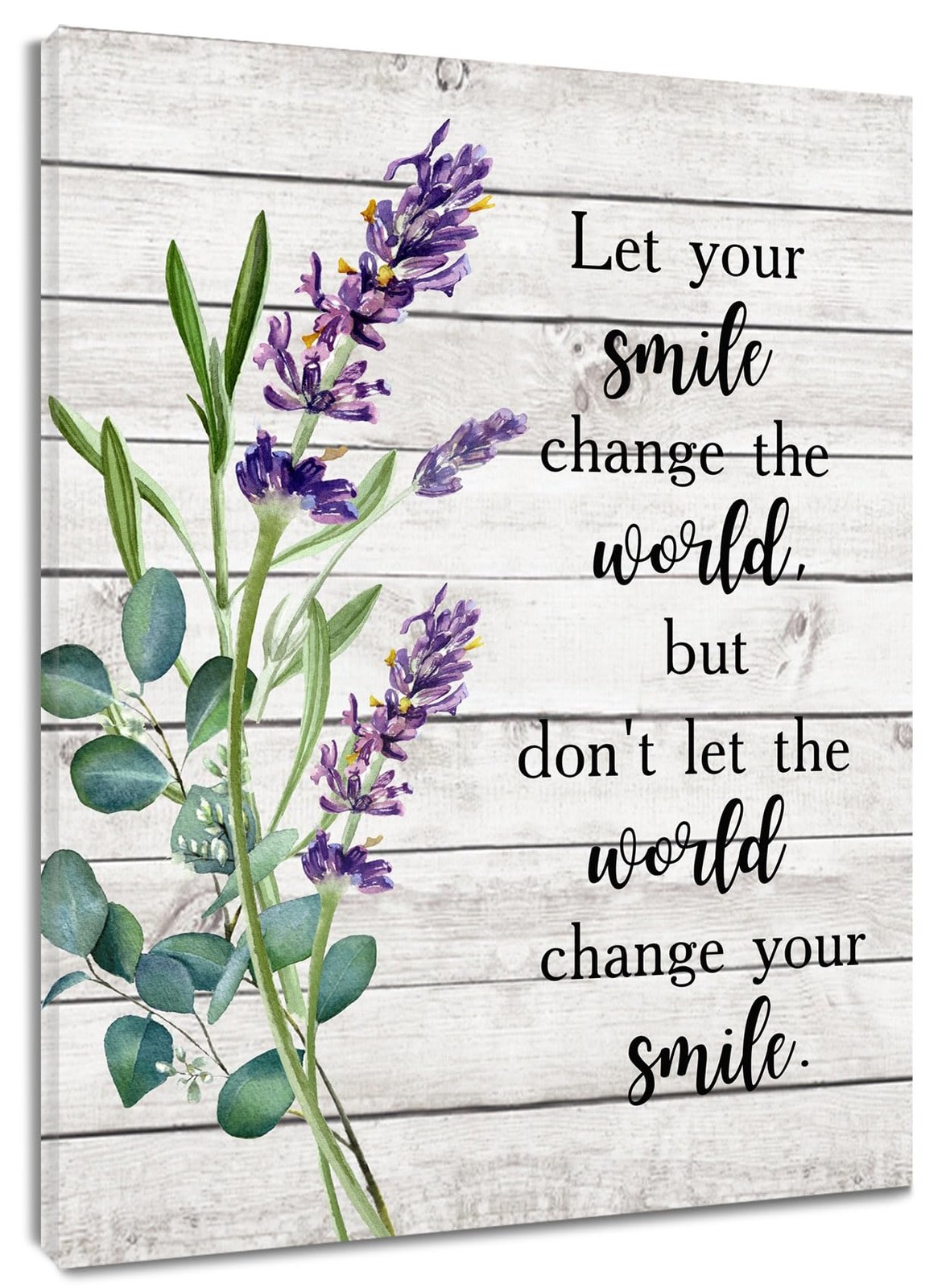 Purple Lavender Wall Art for Bathroom Nature Flower Green 16"L x 12"W,