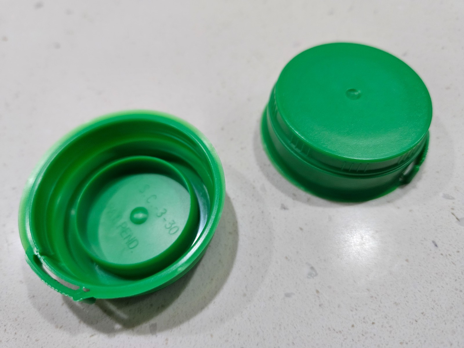 Green Gallon Jug Snap Cap 38mm pack of 50