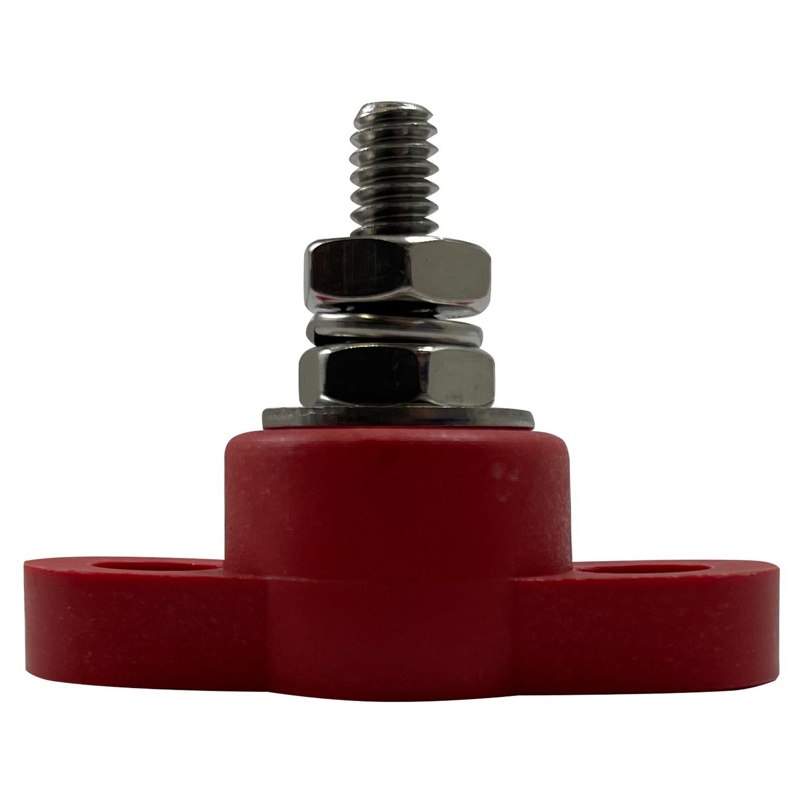 Small Base 1/4" Single Point Post Power Distribution - Red - USA