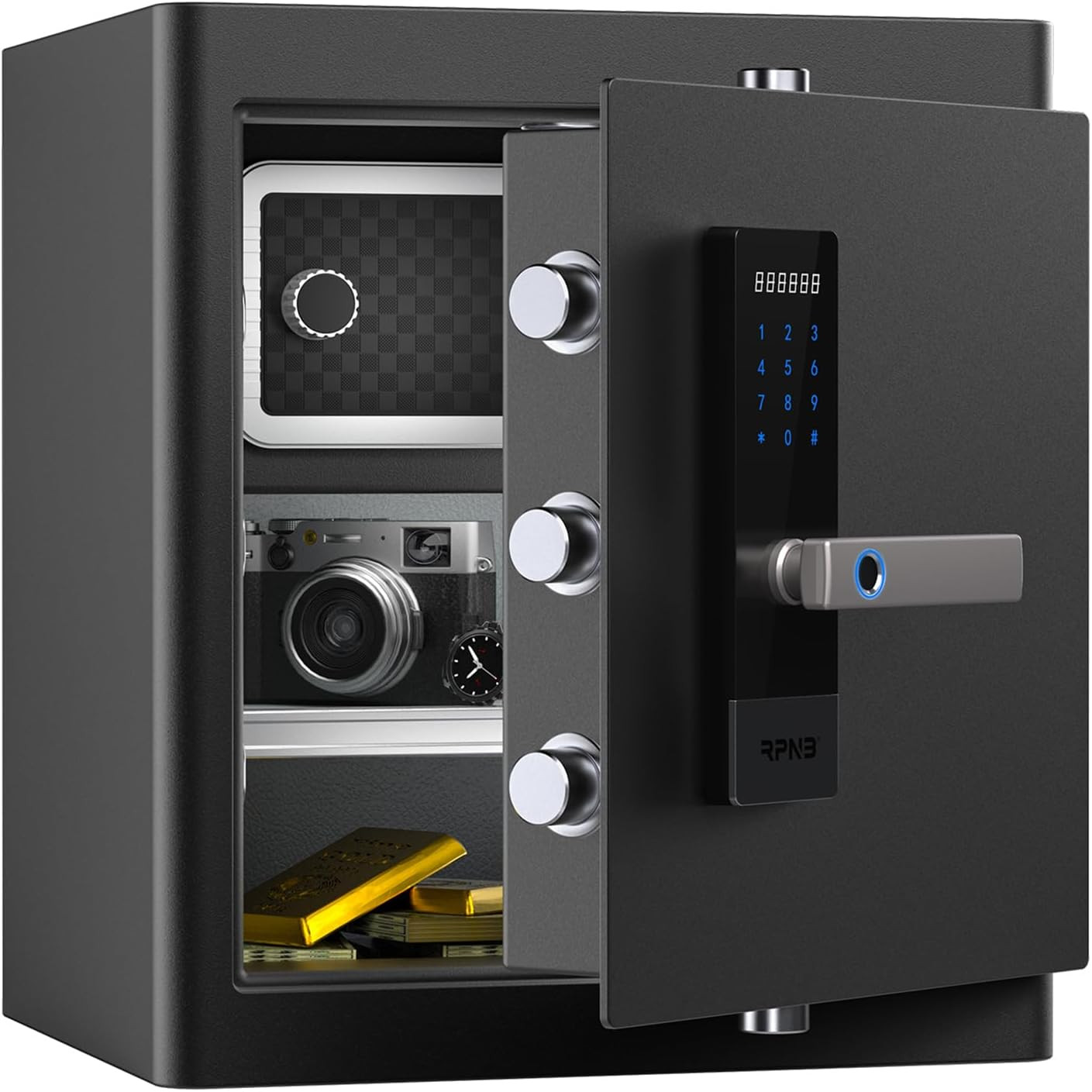 1.6 Cu Ft Home Safe Biometric Fingerprint Touchscreen–Compatible Replacement