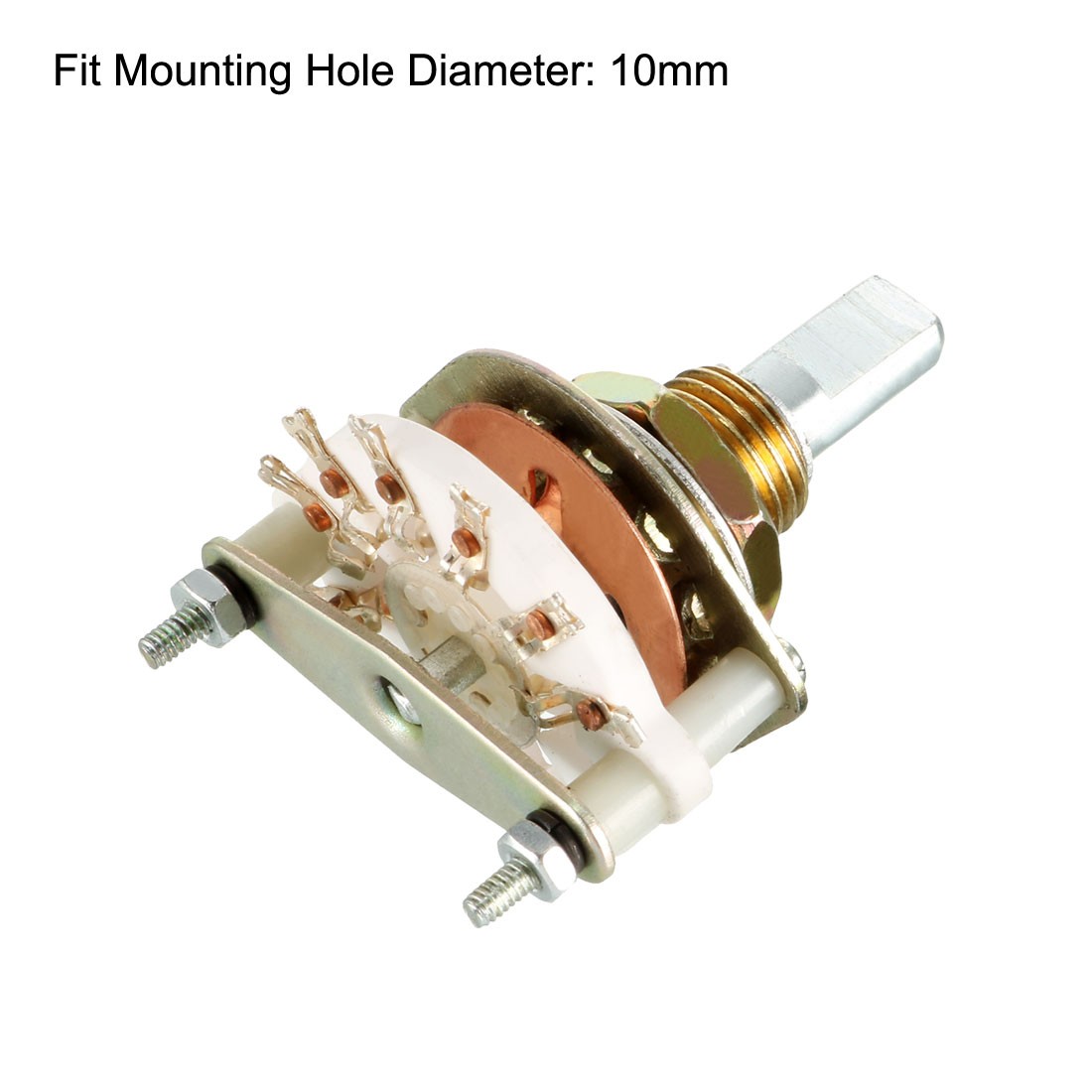 1P6T 1 Pole 6 Position Selectable Single Deck Channel Rotary Switch 7Pin