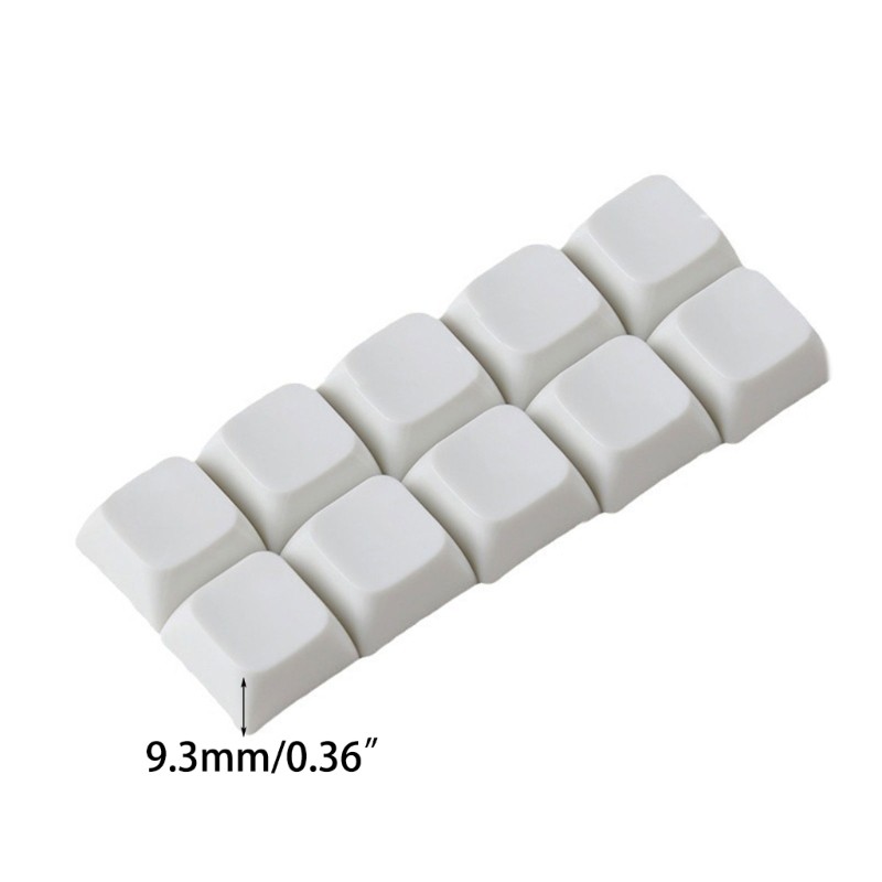 10PCS Original Full Resin Keycaps Smooth Surfaces Reflective Keycap Set