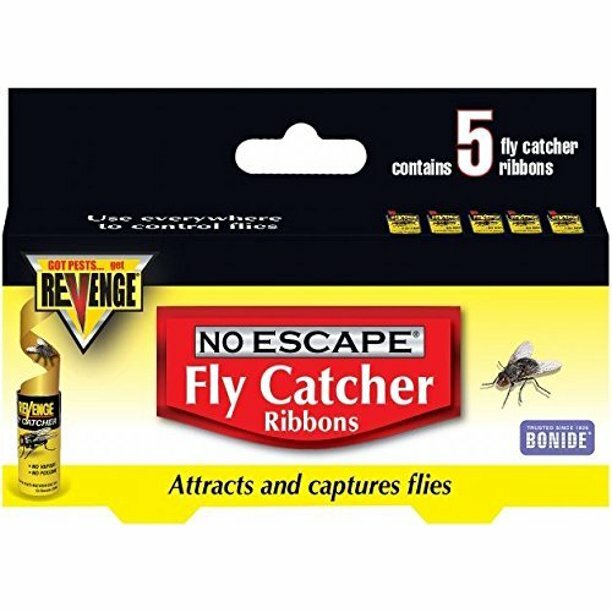 Bonide No Escape Fly Catcher Ribbons. Attracts & Catches Flies. Pack of Five.