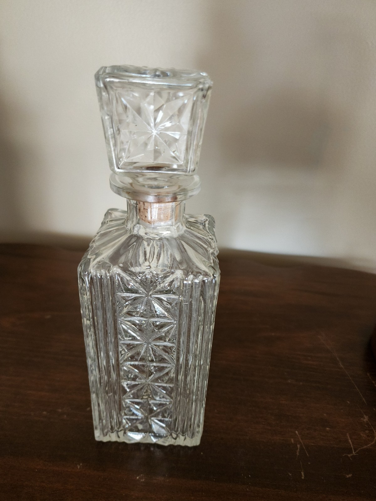Vintage Glass Madero Brandy Bottle Decanter