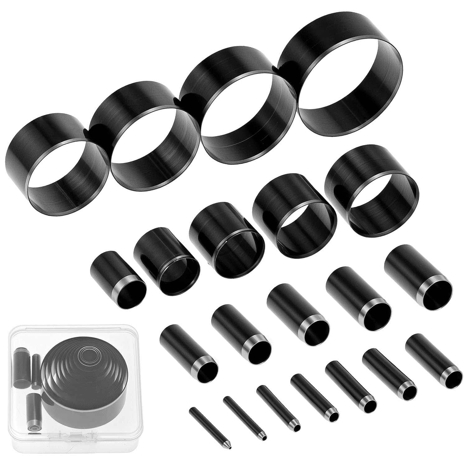 Leather Circle Cutter Tool Set - 21-Piece High Carbon Steel Punch Kit with Sizes