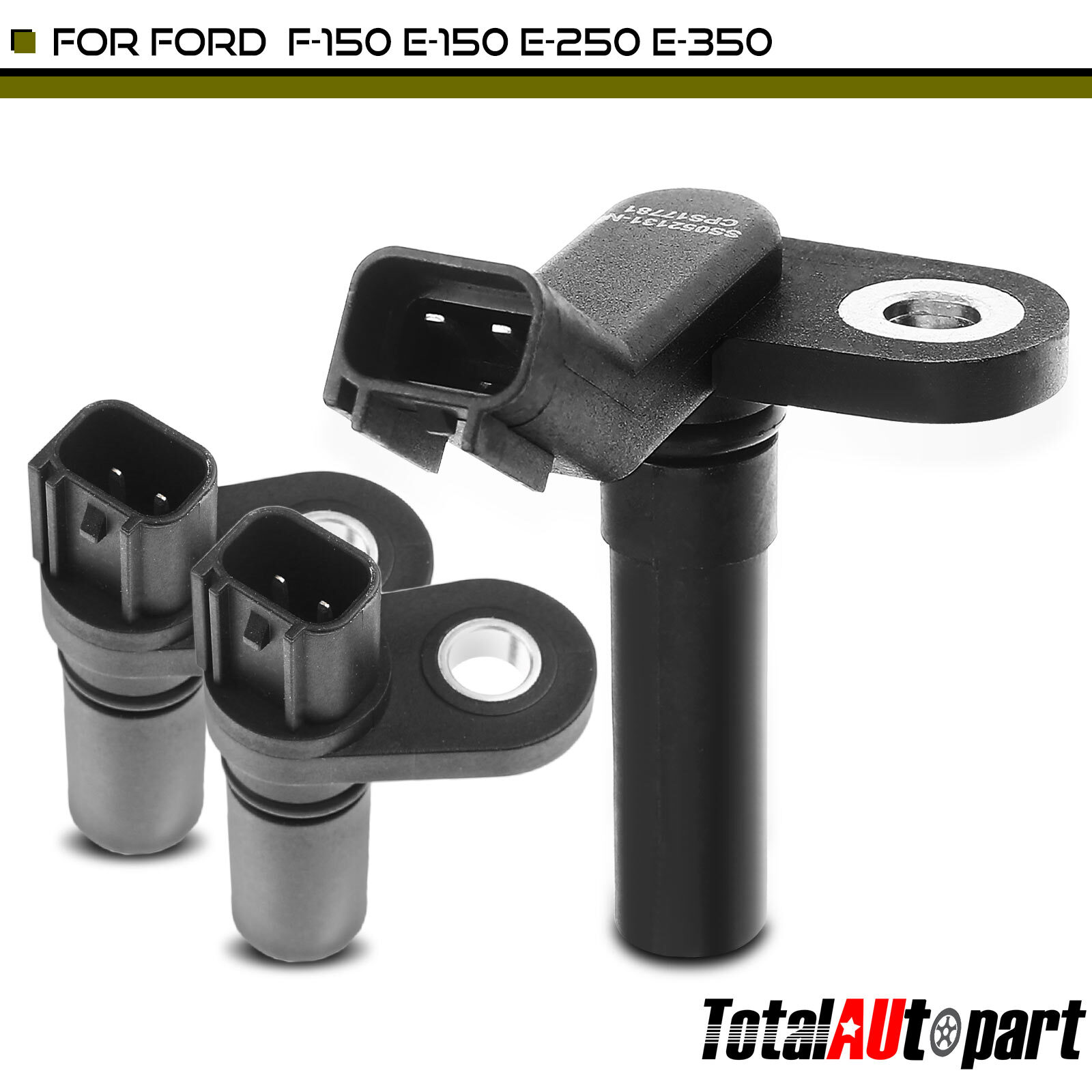 2x Camshaft & 1x Crankshaft Position Sensor for Ford F-350 E-150 Lincoln Mercury