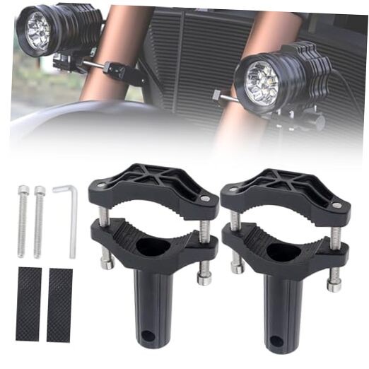 2pcs Front Fork Lamp Mount Brackets,Headlight Fog Light Auxiliary Mounting