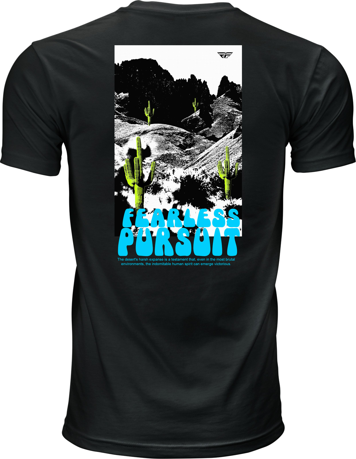 FLY RACING - Desert Tee Black Lg | 354-0412L