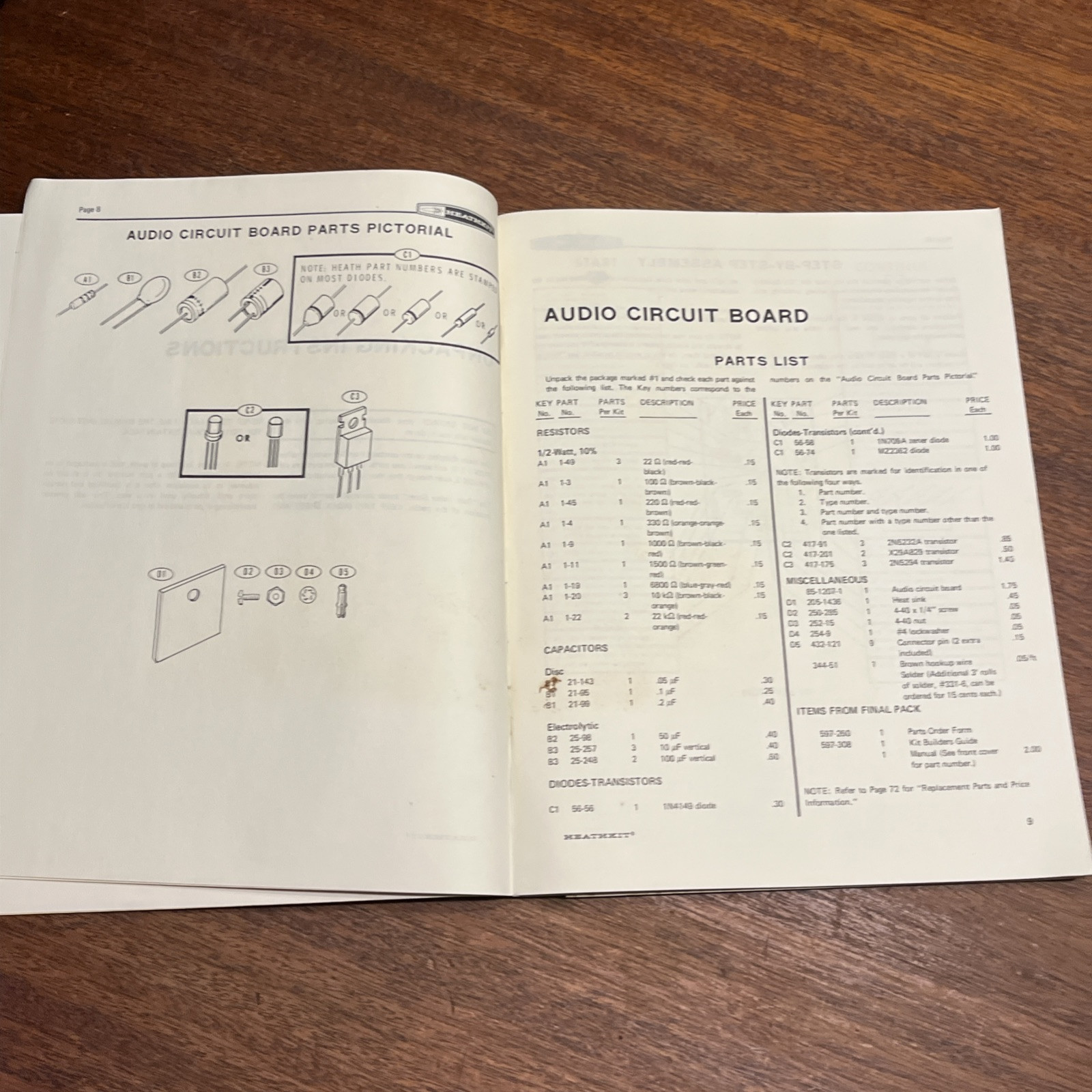 Original Heathkit GR-110 VHF scanning monitor original assembly manual