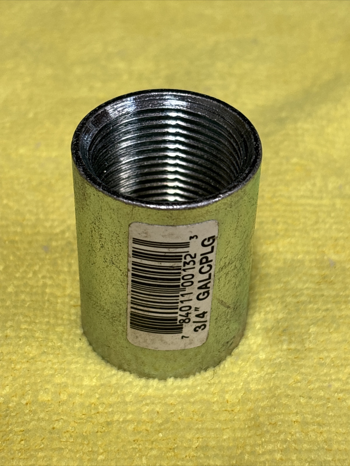 3/4” Rigid Conduit Coupling; Trade Size 3/4 Inch; Diameter 1.25 Inch. Galvanized