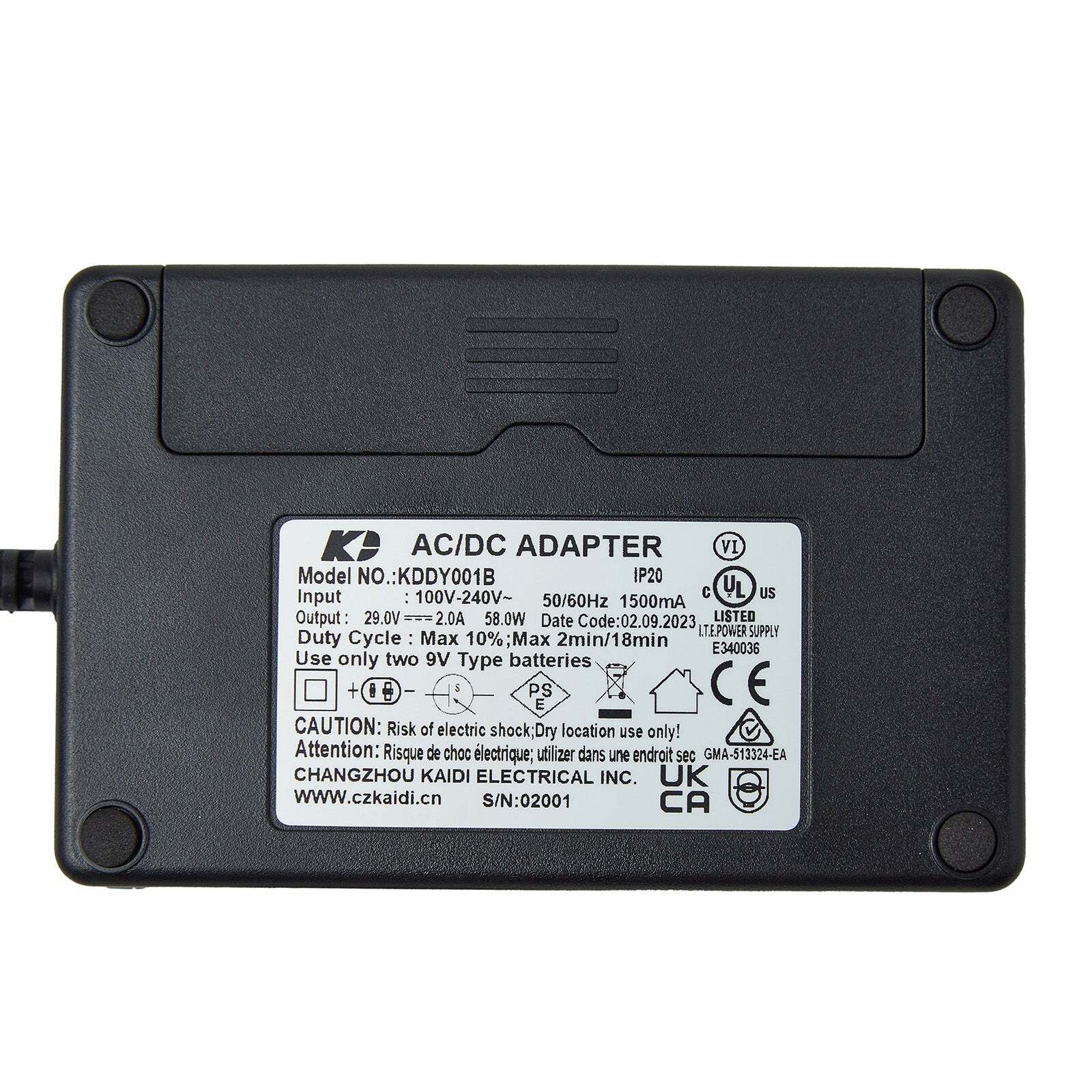 Kaidi KDDY001B Power Supply Kit for Recliners Lift Chairs 29V 2A W/ Battery Tank