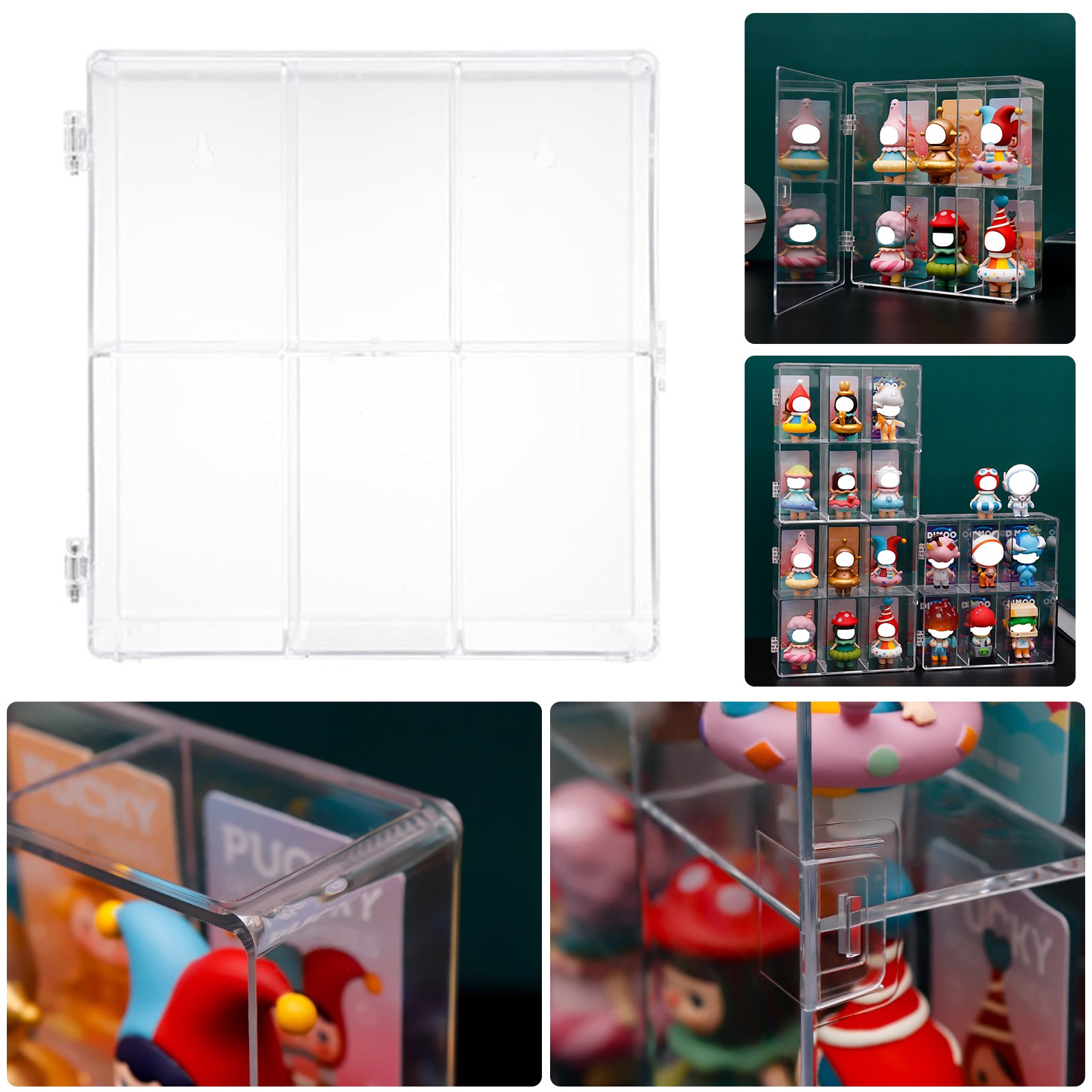 Clear Action Figure Display Case, Storage Box for Models Figurines Collectibles