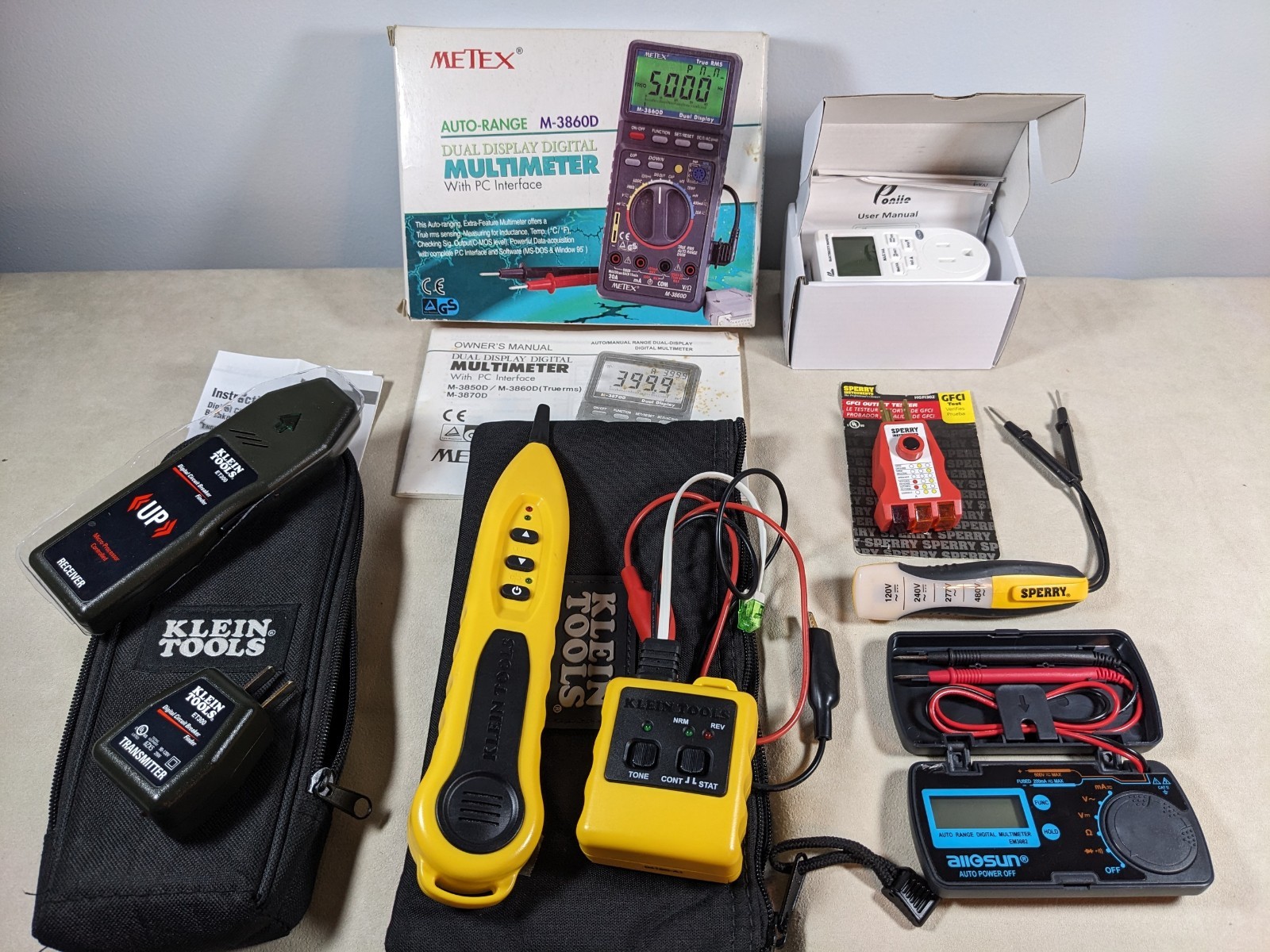 Klein Metex Sperry Electrical Test Equipment Lot Multimeters Breaker Finder