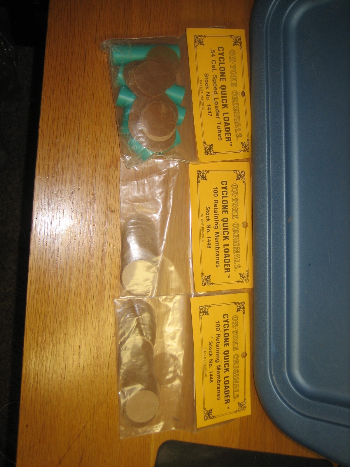 LOT OF OX-YOKE CYCLONE QUICK LOADER .54 CAL. SPEED LOTUBES & RETAINING MEMBRANES