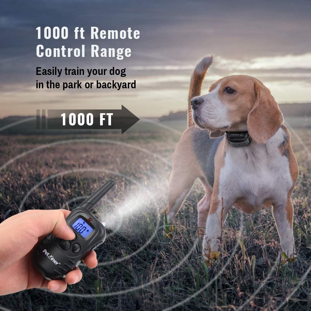 330Yard Remote Dog Shock Training Collar Rechargeable Waterproof LCD Pet Trainer