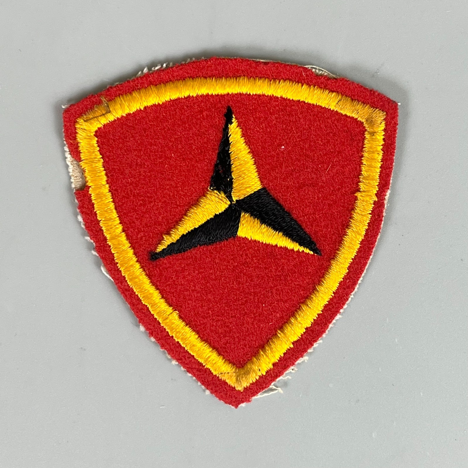 3rd Marine Division Original WW2 Wool Patch Dated "Marty From Slim 1-28-45"