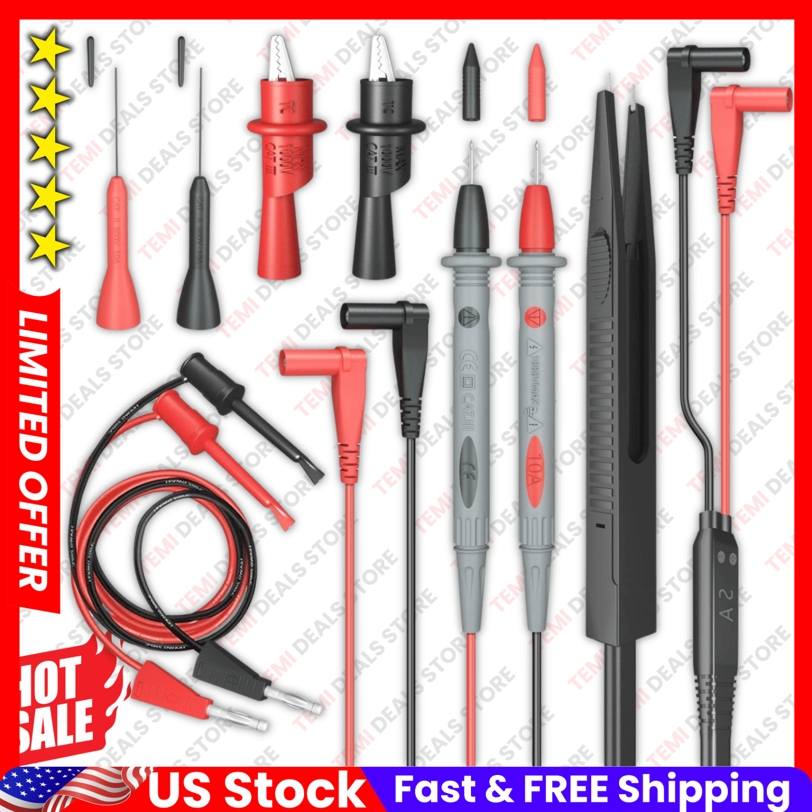 Multimeter Test Lead Kit For FLUKE Multimeter Tester Supplies Accessories Tools*