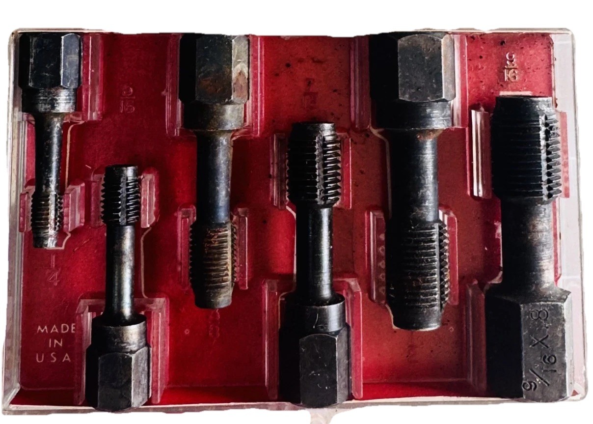 Jawco T6F Thread Restorer Tap Set SAE Hex Rethreading Tool Set USA