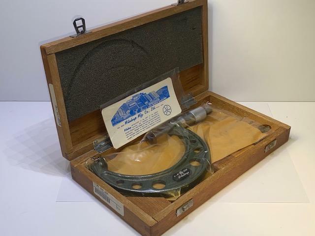 NOS Mitutoyo 3-4" Disc Gear Tooth & Flange Micrometer. .001" Grad. 123-128 Japan